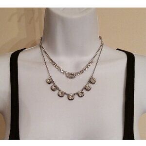 CURATED bundle 2 glam style dazzling necklaces vintage and modern